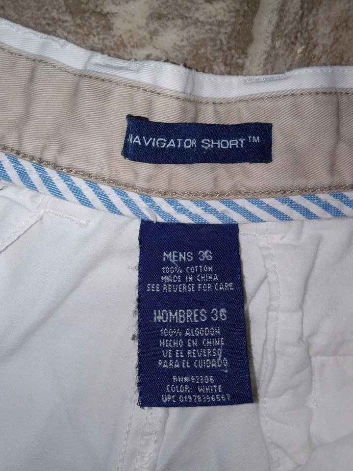 Men's White Catalina Navigator Shorts, 36 Waist - Image 2 of 4