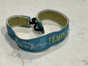 Sweaty Bands Run Disney RunDisney 2017 Glass Slipper Headband Band Blue Yellow