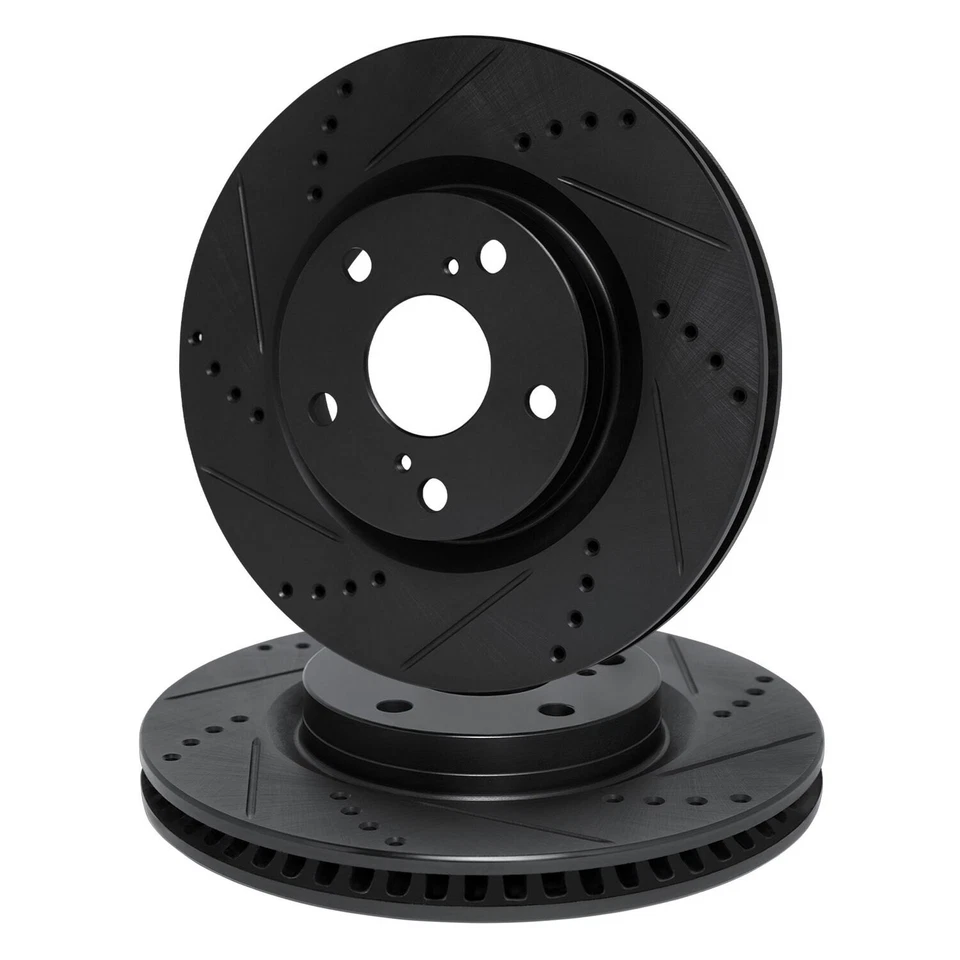 For Ford Thunderbird 65-66 R1 Concepts Drilled & Slotted Front Brake Rotor Set - Imagem 2 de 3