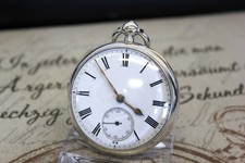 Schöne antike massiv Silber Taschenuhr fusee pocket watch Usher & Son LINCOLN