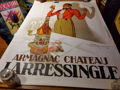 ORIGINAL VINTAGE POSTER ARMAGNAC LARRESSINGLE by H.Le Monnier 1938