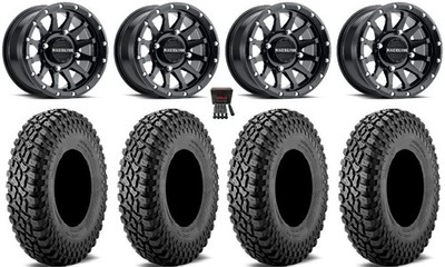 Raceline Trophy 15''Wheels Black 32''Incursion A/T Tires Polaris RZR