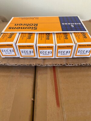 1960/ 1 x ecc83 12ax7 Original Telefunken Diamond Smooth Plate 17mm NOS Feder Neu