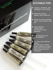 Diamond Paste Kit of 10 Syringes 200,000 to 400 Grit High (50%) Concentration