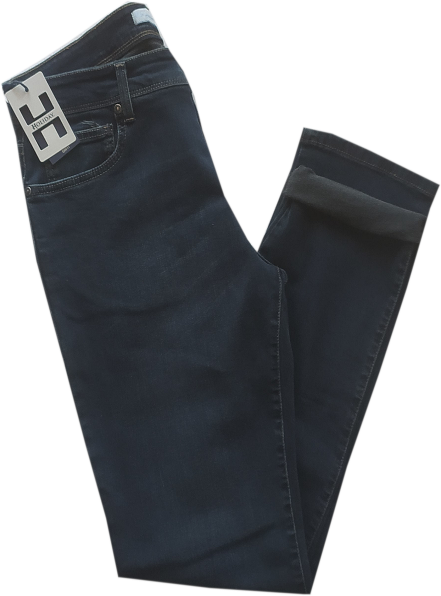 Jeans Uomo 46 48 50 52 54 56 58 60 HOLIDAY Strech Vita Alta Blu - Foto 4