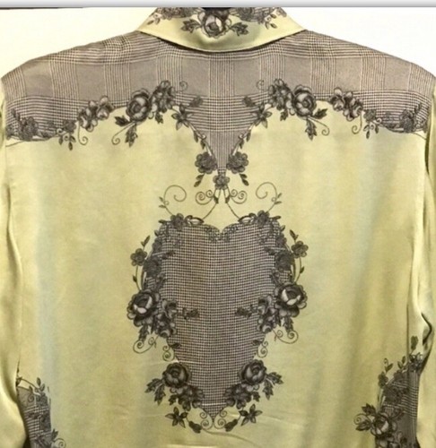 ESCADA Baroque Print Long Sleeve 100% Silk Woman Blouse *Fits Size 6 - Picture 5 of 9