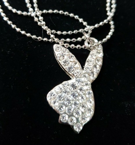 Crystal Playboy Bunny Necklace Pendant 