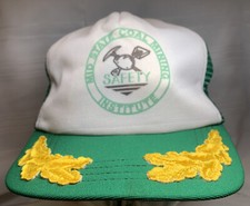 Vintage Mid State Coal Mining Safety Institute SnapBack Trucker Hat Made In USA