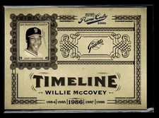 2005 Playoff Prime Cuts Willie McCovey Timeline /100 #T-28 Giants FX6558