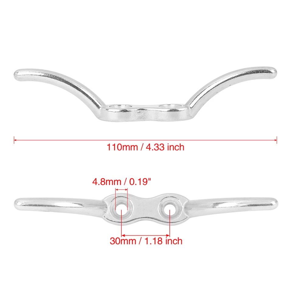 Juego de 5 ganchos de taco de asta de bandera de acero inoxidable 316 con 10 tornillos de montaje Foto 3 de 4