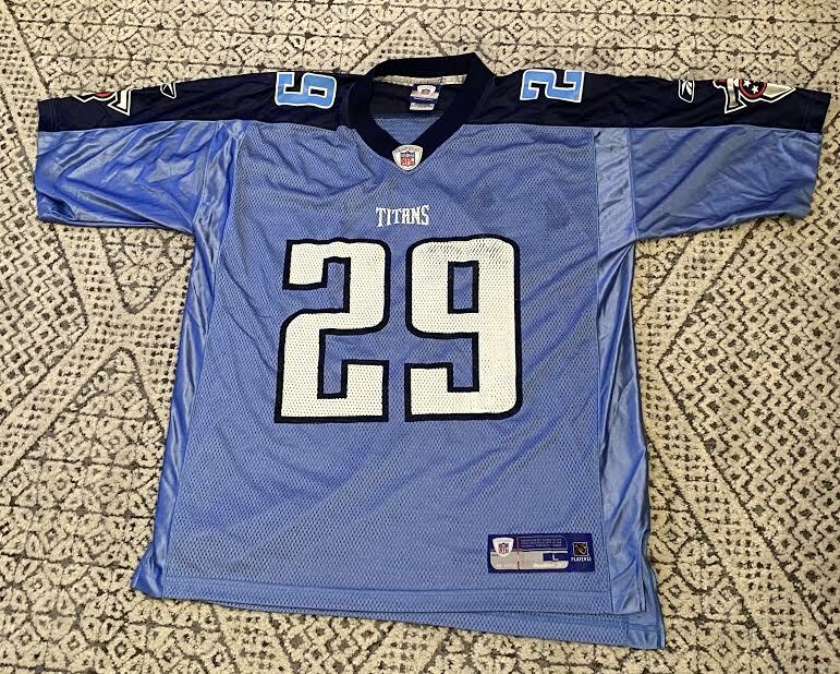 Chris Brown #29 Tennessee Titans NFL Football Reebok Jersey Size Large