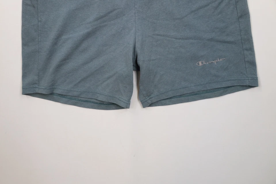 Pantalones Cortos Vintage Años 80 90 Champion Para Hombres XL Deletrear Por encima de la Rodilla Algodón Verde Azulado COMO ESTÁN Foto 4 de 4