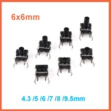 6x6mm Momentary Tactile Tact Push Button Switch 4 Pin DIP Through Hole SPST PCB