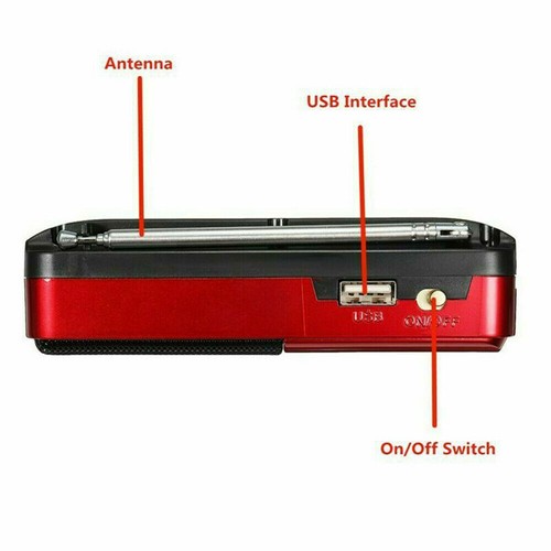 Digital Radio Tragbares FM Radio MP3 Lautsprecher Player mit Batterie USB Kabel - Bild 11 von 17