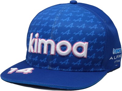 Alpine F1 Team Kimoa Fernando Alonzo 14 Official Formel 1 Flat Cap Blau