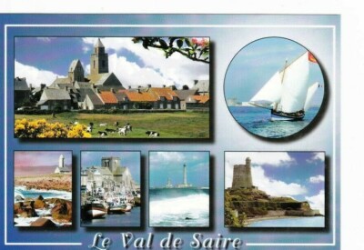 NORMANDIE, FRANKREICH - LE VAL DE SAIRE FARBIGE POSTKARTE