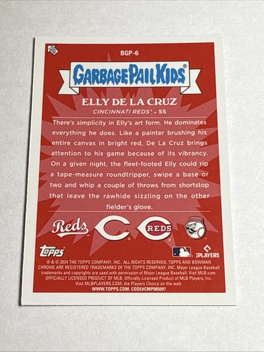 2024 Bowman Chrome Garbage Pail Kids Artsy Elly De La Cruz Rookie