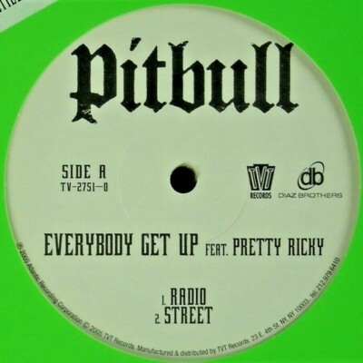 PITBILL / PRETTY RICKY ''EVERYBODY GET UP'' 2005 VINYL 12'' SINGLE 4 MIXES *SEALED*