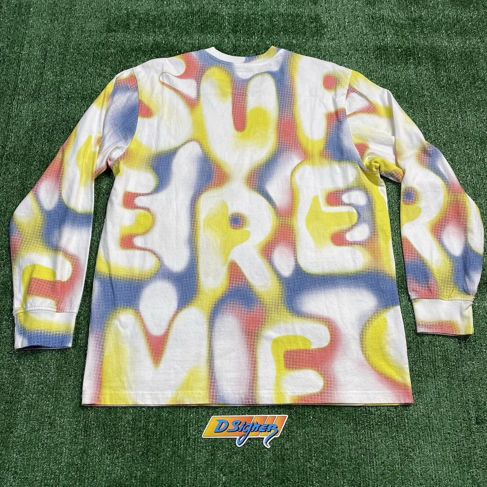 Size Large- Supreme Half Tone Long Sleeve White Top Shirt Tshirt CLEAN! - Image 4 of 4