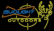 Outdoors Deer Stag Buck Hunting Beer Lager 24"x20" Neon Sign Light Lamp Glass