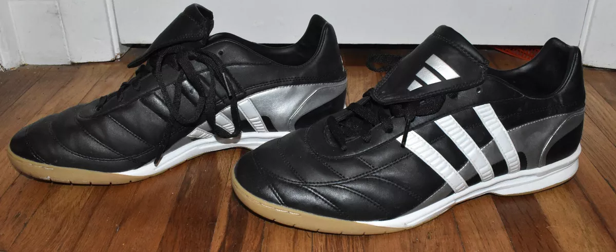 Adidas black indoor soccer shoes sales