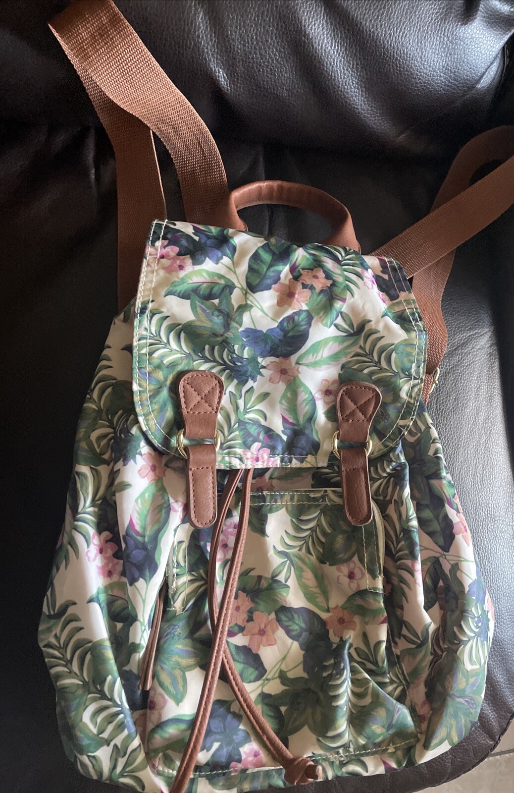 American Eagle Floral Backpack - image 2