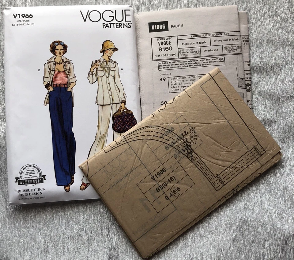 Vogue Sewing Patterns 1966 . MissesJacket And Pants Uncut. Sizes 8-10-12-14-16. - Image 2 of 3