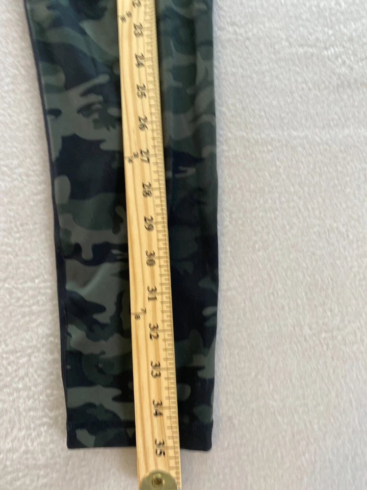 Leggings Mujer Medianos Verdes Camuflados Elastizados Cintura Alta Pull On Bolsillo Foto 4 de 4