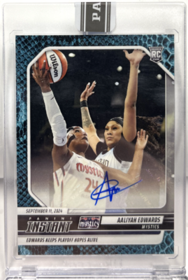 aaliyah edwards AUTO サイン カード wnba topps Aaliyah Edwards 2024-25 Panini Instant WNBA RC Autograph Auto BLUE