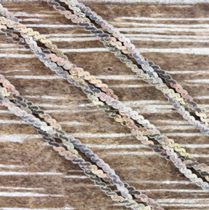 Authentic VINTAGE FLAT STERLING SILVER 925 CHAIN LINK NECKLACE 24" GOLD PLATED LAYER