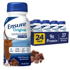 Ensure Original Milk Chocolate Nutrition Shake With Fiber | Small Meal