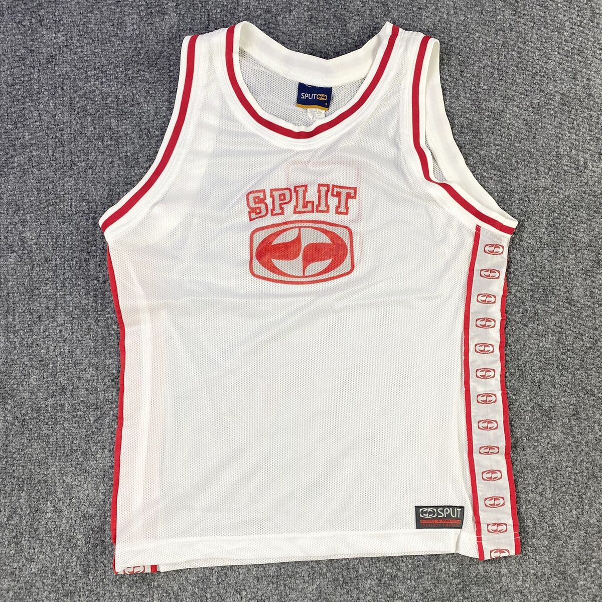 Vintage 90s Y2K SPLIT Basketball Jersey Tank Skateboarding Vintage 90s Y2K SPLIT Basketball Jersey Tank Skateboarding