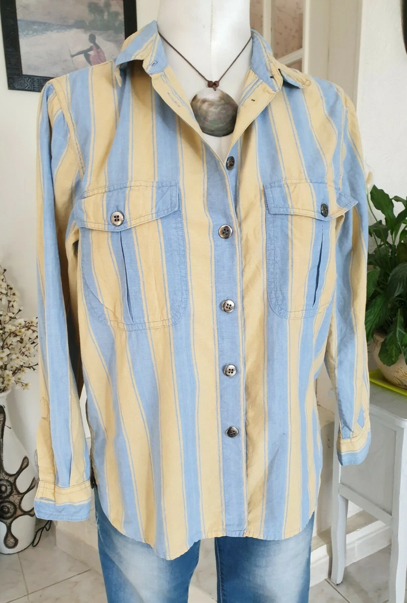 Haut/Chemise Together Taille 38/40 - Vintage, Jaune Et Bleu