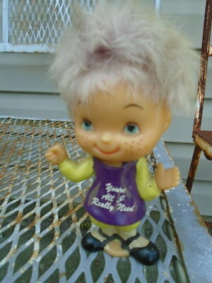 Vintage Its The Berries figurine Girl Pixie purple Hair Your  I really need  70s