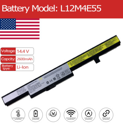 L12M4E55 Battery for Lenovo IdeaPad Eraser 45N1187 L13M4A01 L12M4E55 L13S4A01