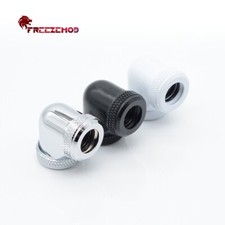 4 Pcs FreezeMod 90 Degree Angle Dual 12mm Compression Fitting Multi-Link White