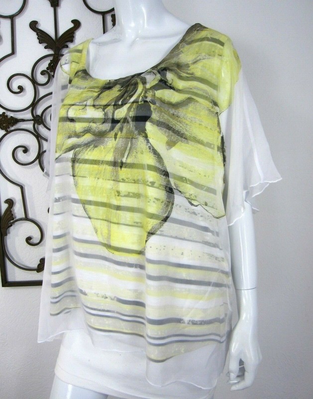 Style & Co Short Sleeve NWT Top Blouse Plus Size 2X BLOOM FOCUS Green  