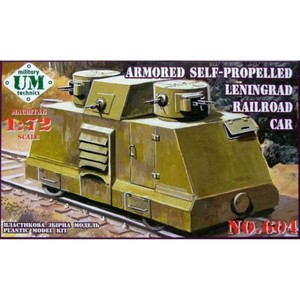 UMT 604 Kit modèle en plastique 1:72 Automoteur blindé Leningrad voiture de chemin de fer