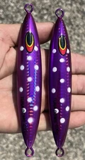 2 400g BLUEFIN TUNA Bomb JIGS  Fast  Like Eddie Bomb  Heavy Bft Nighttime Purpl