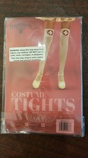 Hauntlook Costume Tights NURSE Thigh-High Stockings, Adult One Size Sheer White