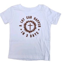 Toddler Graphic Short Sleeve White T-shirt Easter - Free Shipping