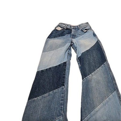 Revice Women's 90's Baby Patchwork High Waist Jeans Size 25 Blue Denim