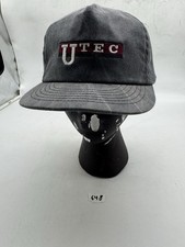 UTEC Gray Cap America Snapback Hat Embroidered Logo Made in USA
