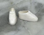 Vintage *Barbie* Shoes for 60s Skipper Clone White Rubber MOD Tennis Shoes FLAWS