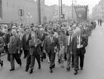 James Callaghan marches at the South Wales Miners Rally in Cardiff- 1958 Photo