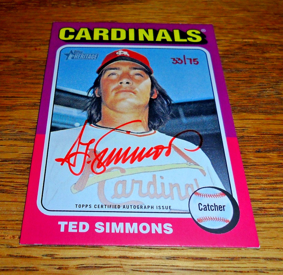 ⚾ 2024 Topps Heritage Real One Auto SIGNED Red Ink #ROATS Ted Simmons HOF #33/75