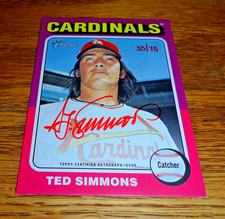 ⚾ 2024 Topps Heritage Real One Auto SIGNED Red Ink #ROATS Ted Simmons HOF #33/75