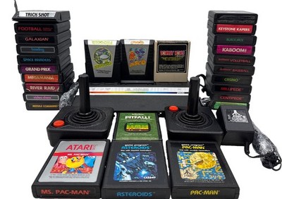 Atari 2600 Jr Console + 27 Games Donkey Kong & 2 Controllers | Tested & Working