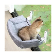 Zakkart Foldable Cat Hammock for Window with Bolster - Cordless... Fast USA SHIP