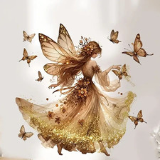 Fairy Wall Decal lSticker Art Butterflies Girls Bedroom NEW Self-Adhesive 140